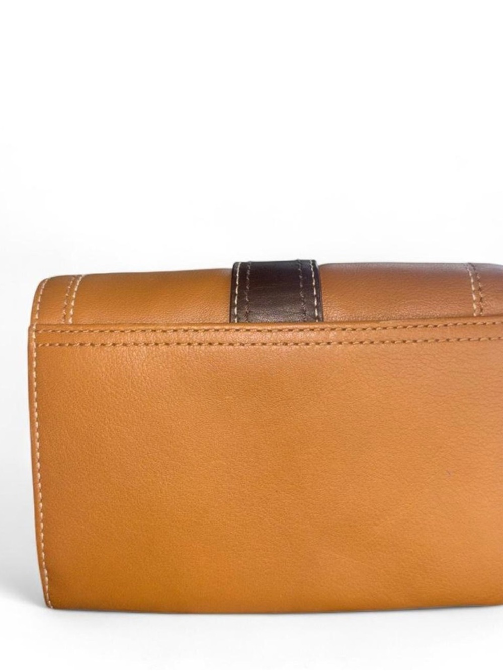Coach Two-Tone Buckle Wallet in Tan and Black - Picture 5 of 5